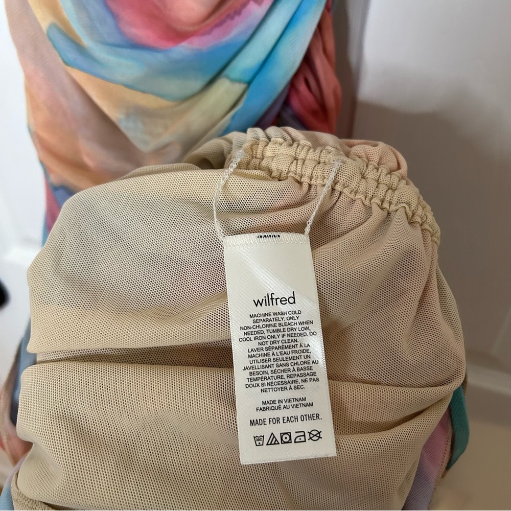 Aritzia Wilfred Rivers Ruched Mesh Dress - Picture 15 of 16